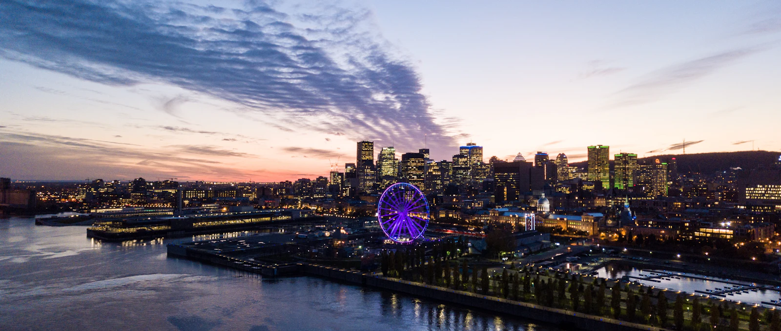 Vue aérienne de Montréal